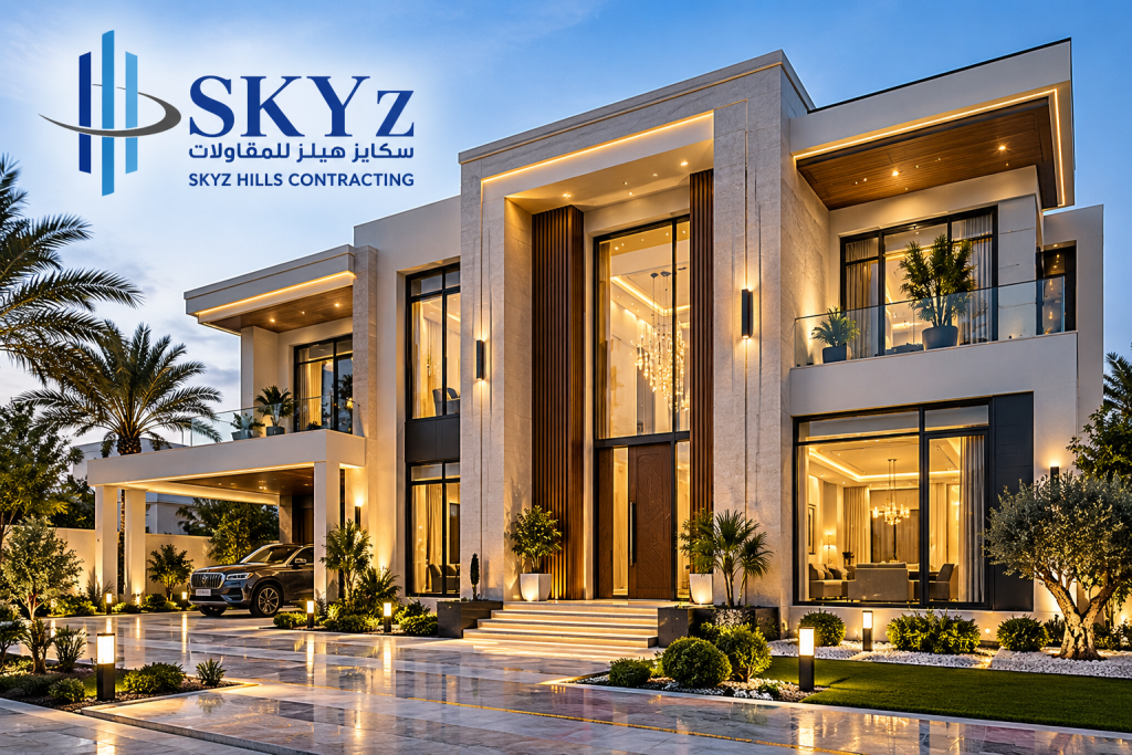 Construction Company in Dubai – SKYz Hills Contracting villa project